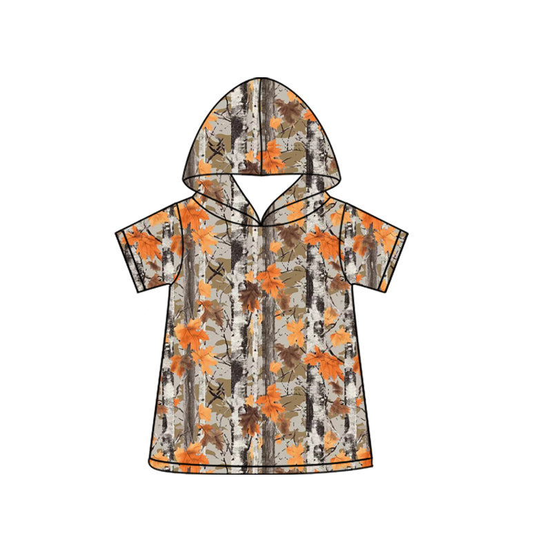 BT1739 Preorder Baby Boy Short Sleeve Southern Leaves Camo Hoodies Top
