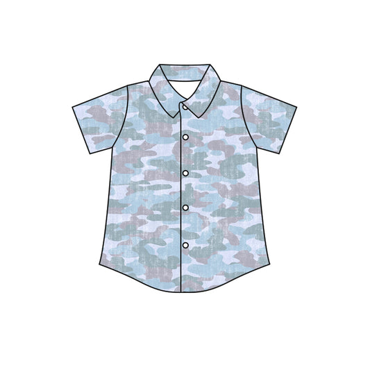 BT1743 Preorder Baby Boy Southern Camo Button Shirts Top