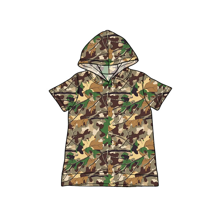 BT1752 Preorder Baby Boy Southern Green Leaves Camo Hoodies Top