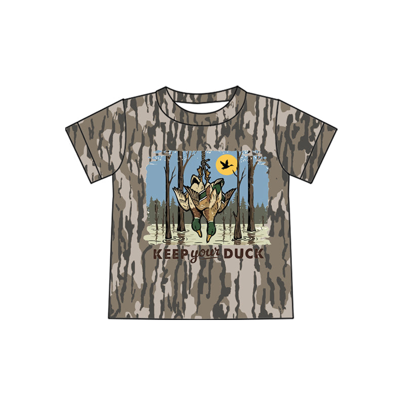 BT1773 Preorder Baby Boys Short Sleeve Southern Keep Your Ducks Hunting T-shirts Top