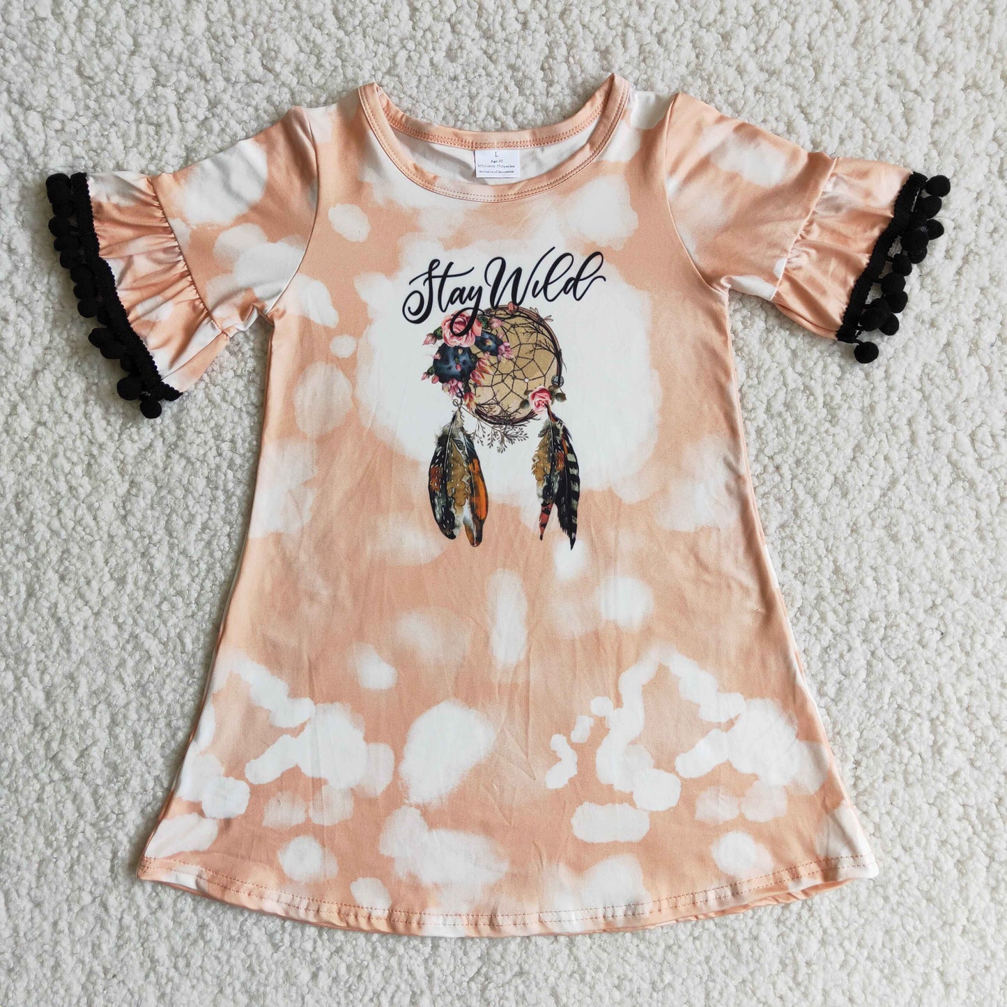 RTS NO MOQ（In Stock) baby girl clothes short-Sleeved Top