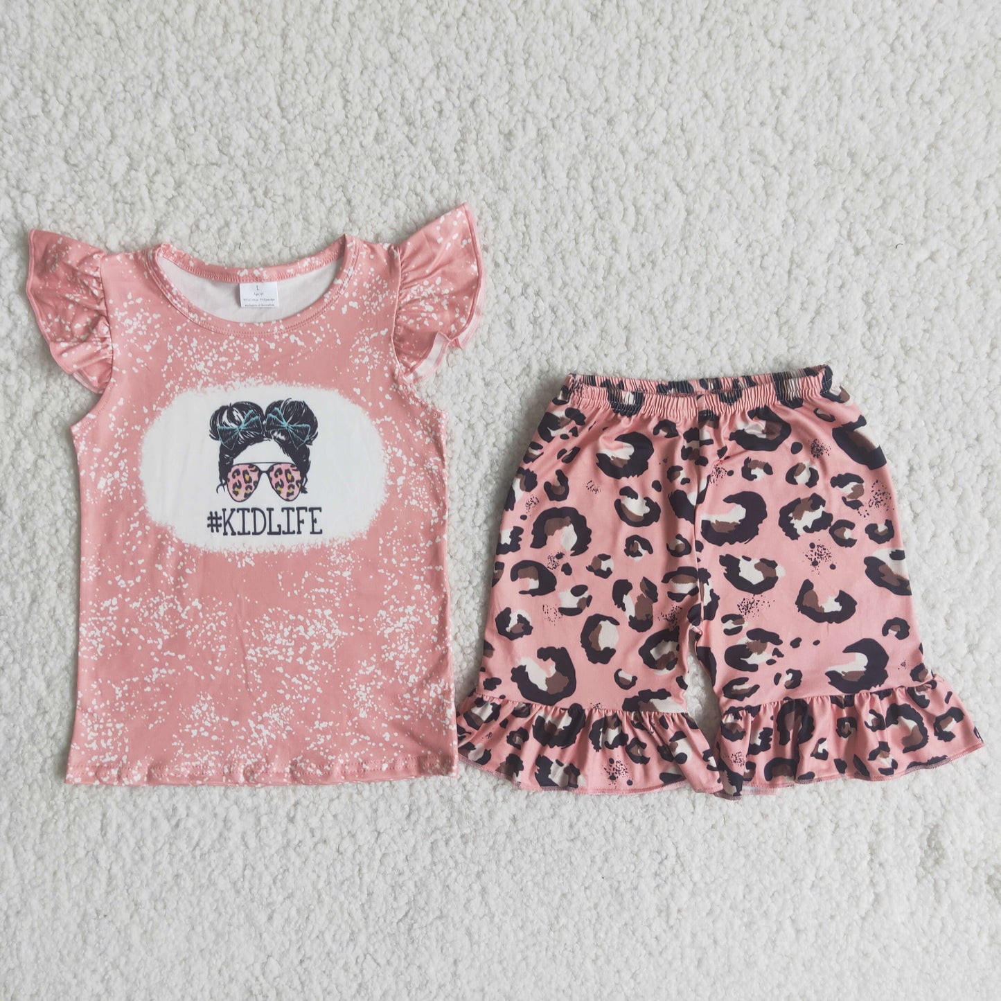 7.28 rts no moq D13-12 girls summer Sunglasses girl KIDLIFE pink leopard print