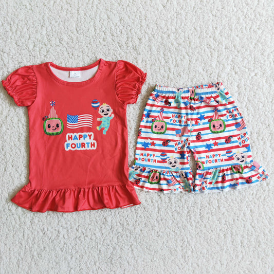 D8-13 fourth flag coco striped outfit
