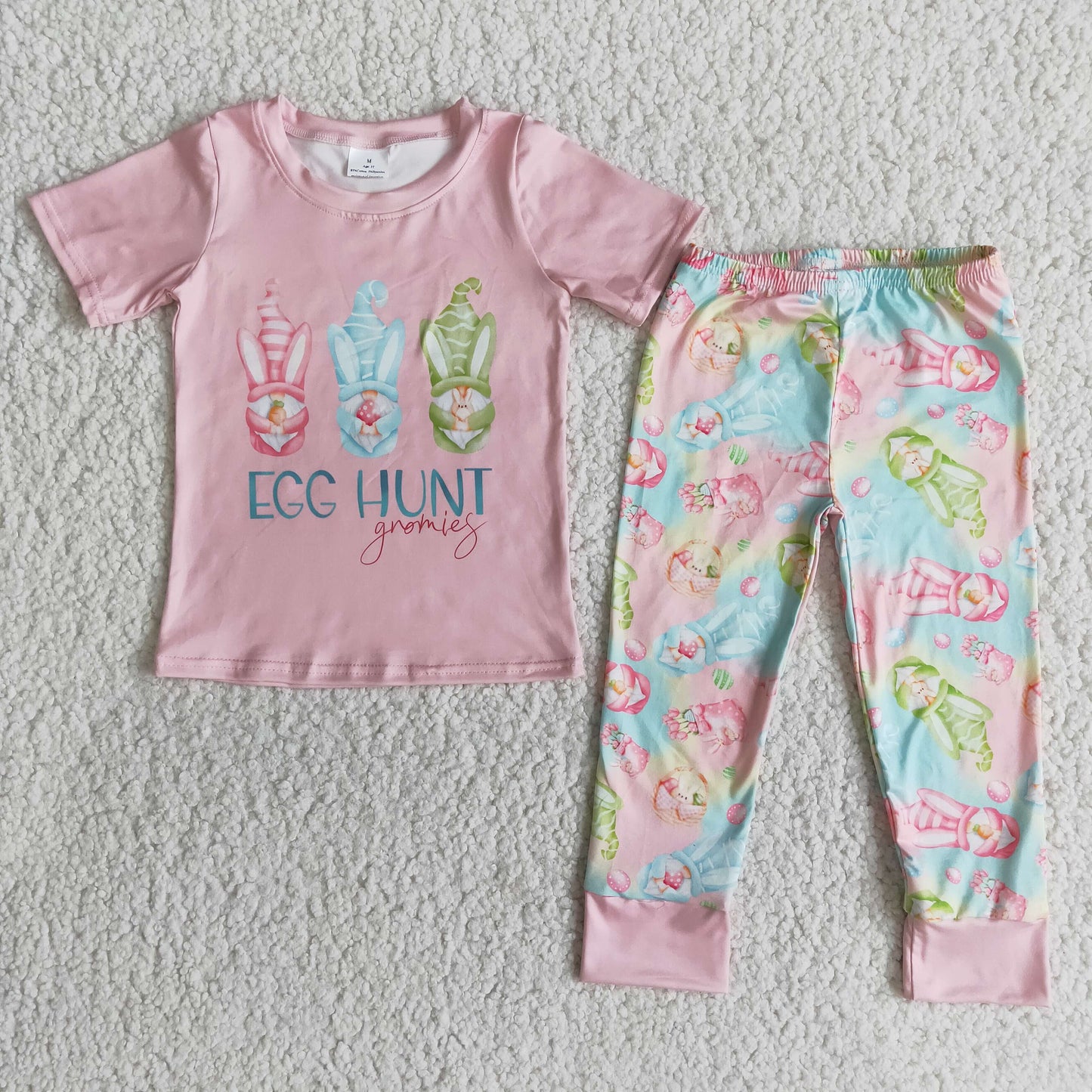 E11-28 Baby Girl Easter Rabbit Hunt Legging Pants Sets