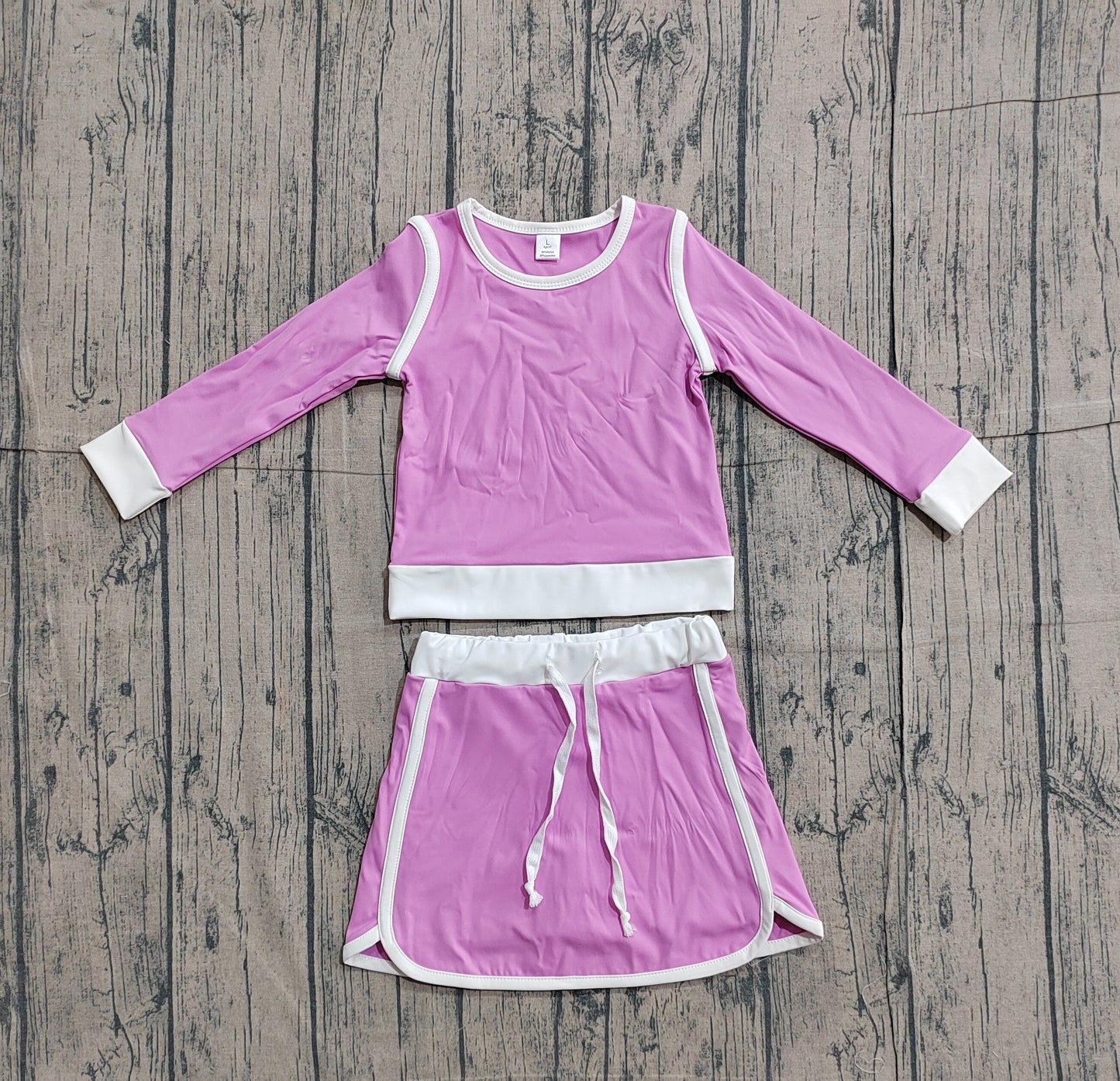 GLD1484 pre-order baby girl clothes purple toddler girl yoga skirt outfit-26.1.22