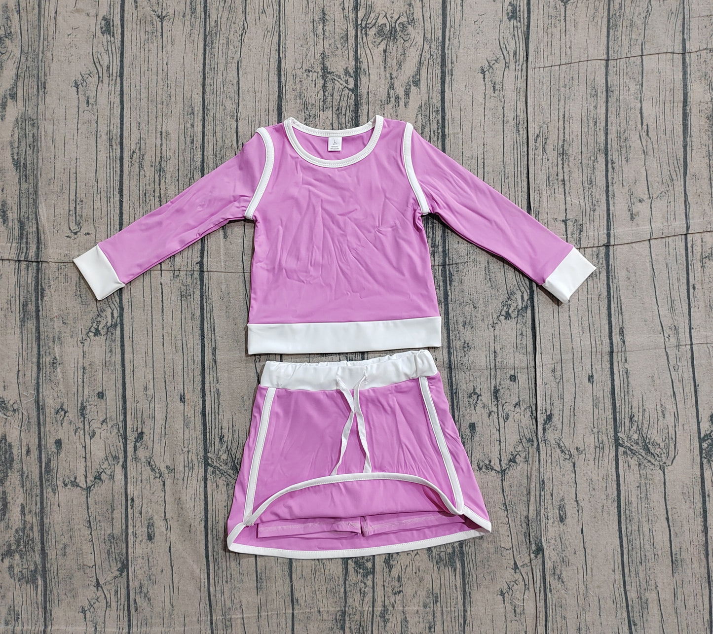 GLD1484 pre-order baby girl clothes purple toddler girl yoga skirt outfit-26.1.22