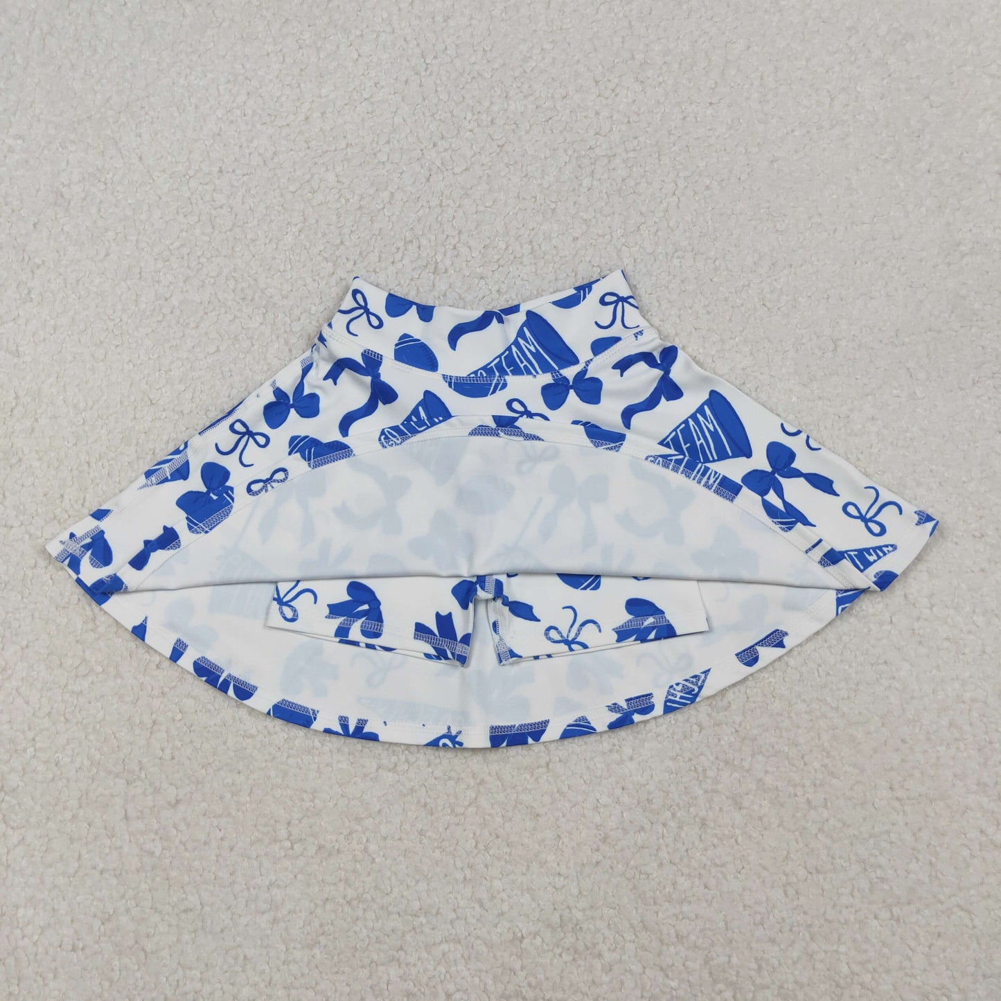 Sibling baby girl clothes Football Red Trumpet Bow Pattern Yoga Skirts