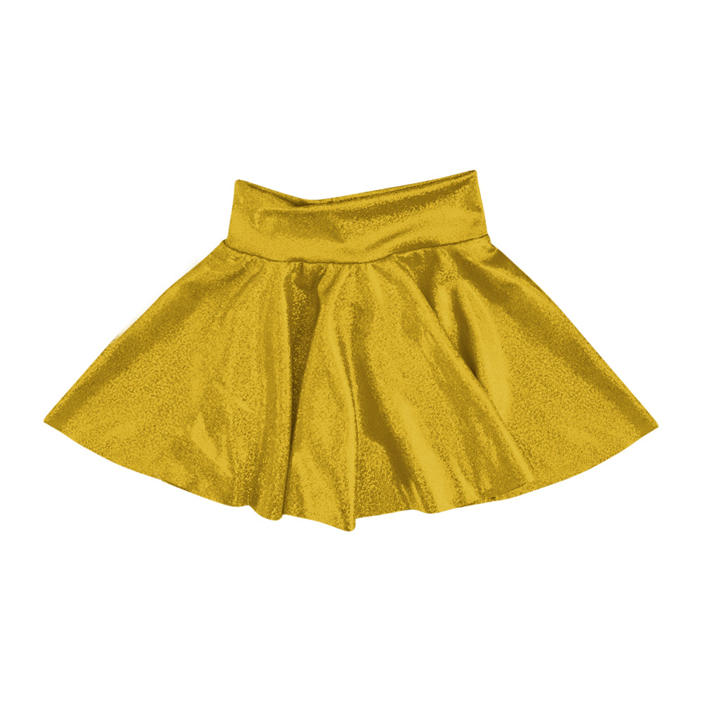 Pre-order no moq GLK0232 baby girls clothes gold leather shorts skirt-26.1.10