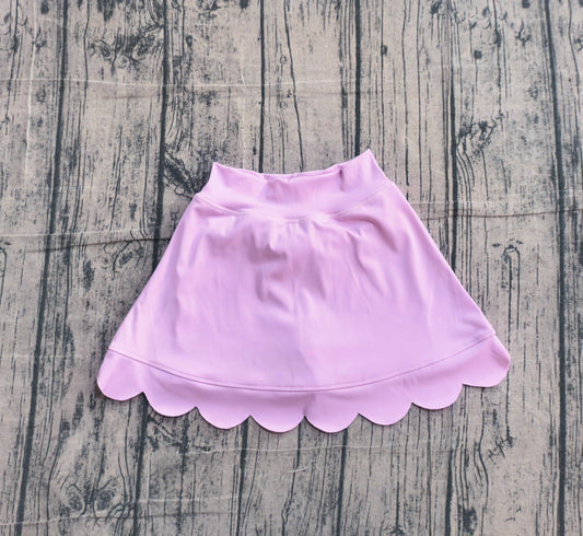 GLK0268 Preorder Sample Baby Girls Pink Scallop Yoga Active Skirt Shorts Bottom