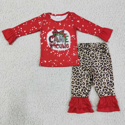 12.2 GLP0329 Baby Girls Christmas Candy Cute pants set