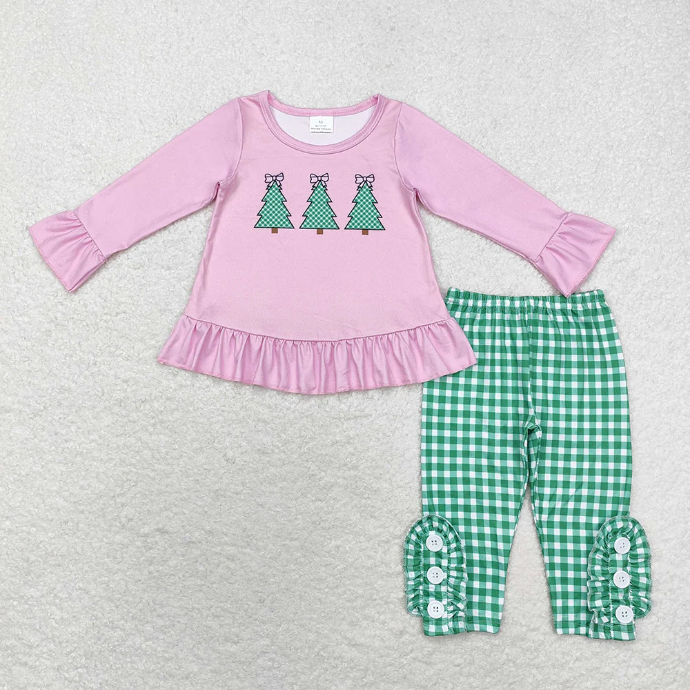Sibling Baby Girls Christmas Trees Boys Outfits Clothes Sets