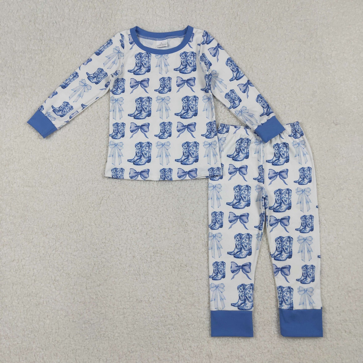 Sibling Baby Boys Girls clothes boot blue long sleeve pants Pajamas Sets and romper