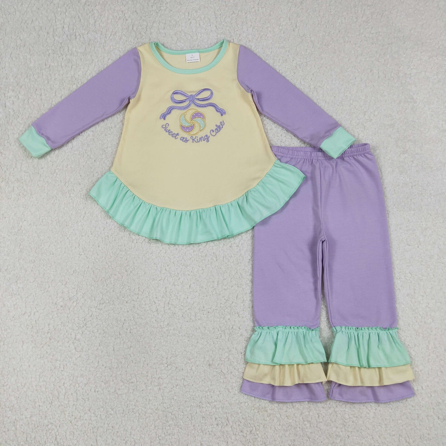 Sibling Baby Girls clothes embroidery long sleeve pants Sets and romper