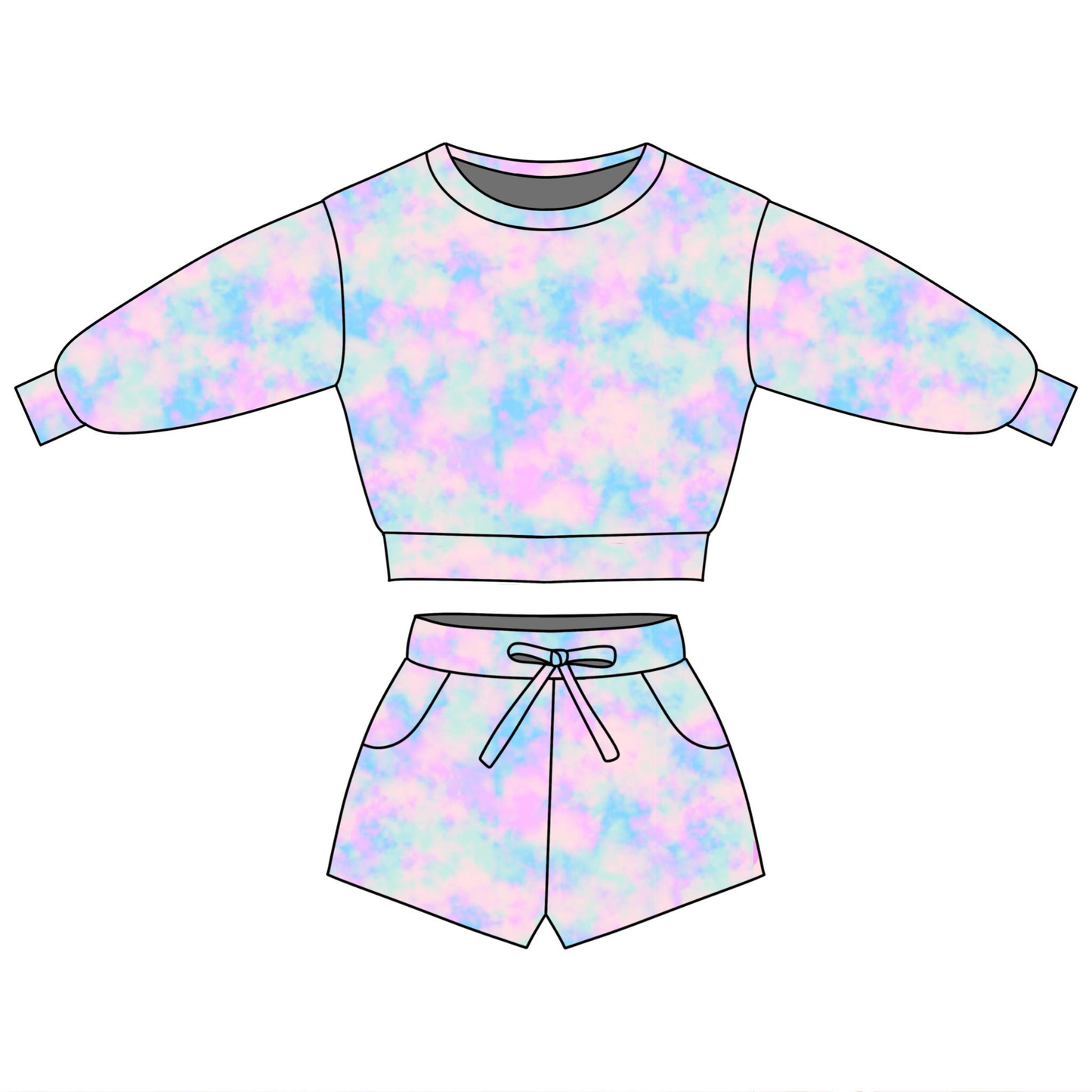 Pre-order no moq GLS0094 pre-order toddler girl clothes summer long sleeve shorts set-26.1.17