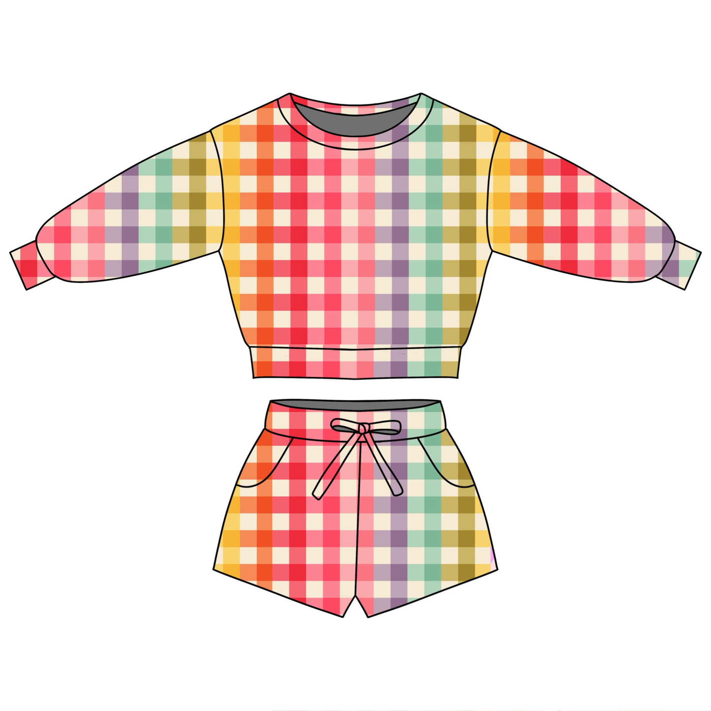 Pre-order no moq GLS0095 pre-order toddler girl clothes summer long sleeve shorts set-26.1.17