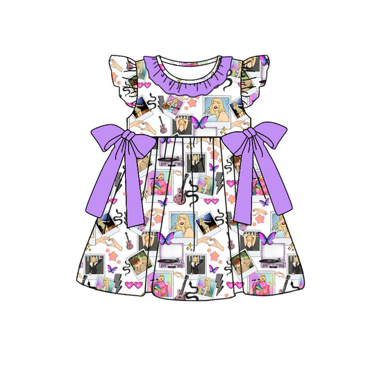 GSD1030 Pre-sale Cartoon bow short sleeve dress