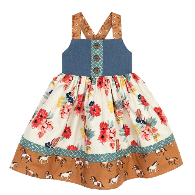 Pre-sale GSD1035 Cute dress for kids with halter straps