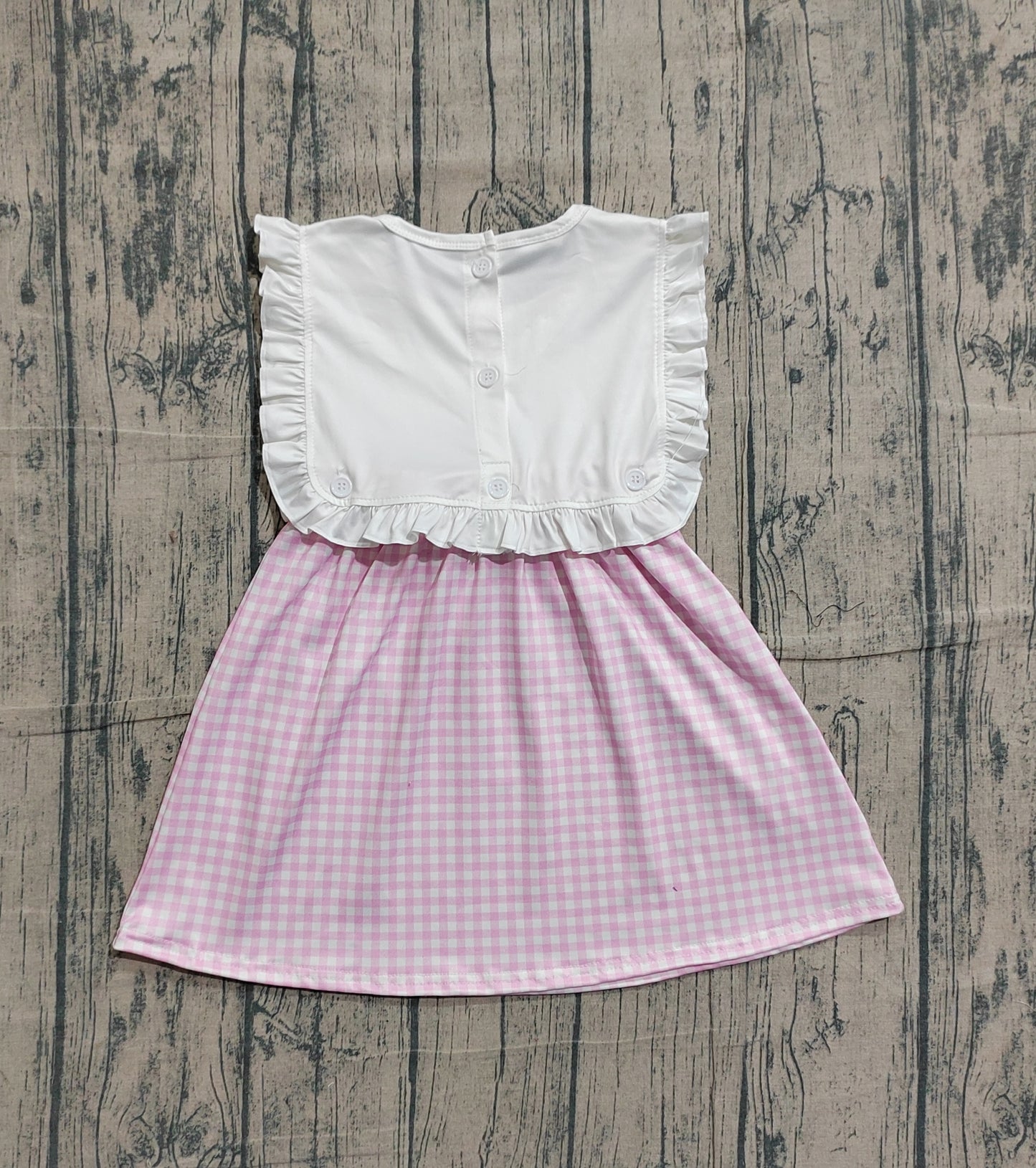 Pre-order no moq GSD3201 pre-order baby girl clothes embroidery easter sleeveless summer dress-26.1.14