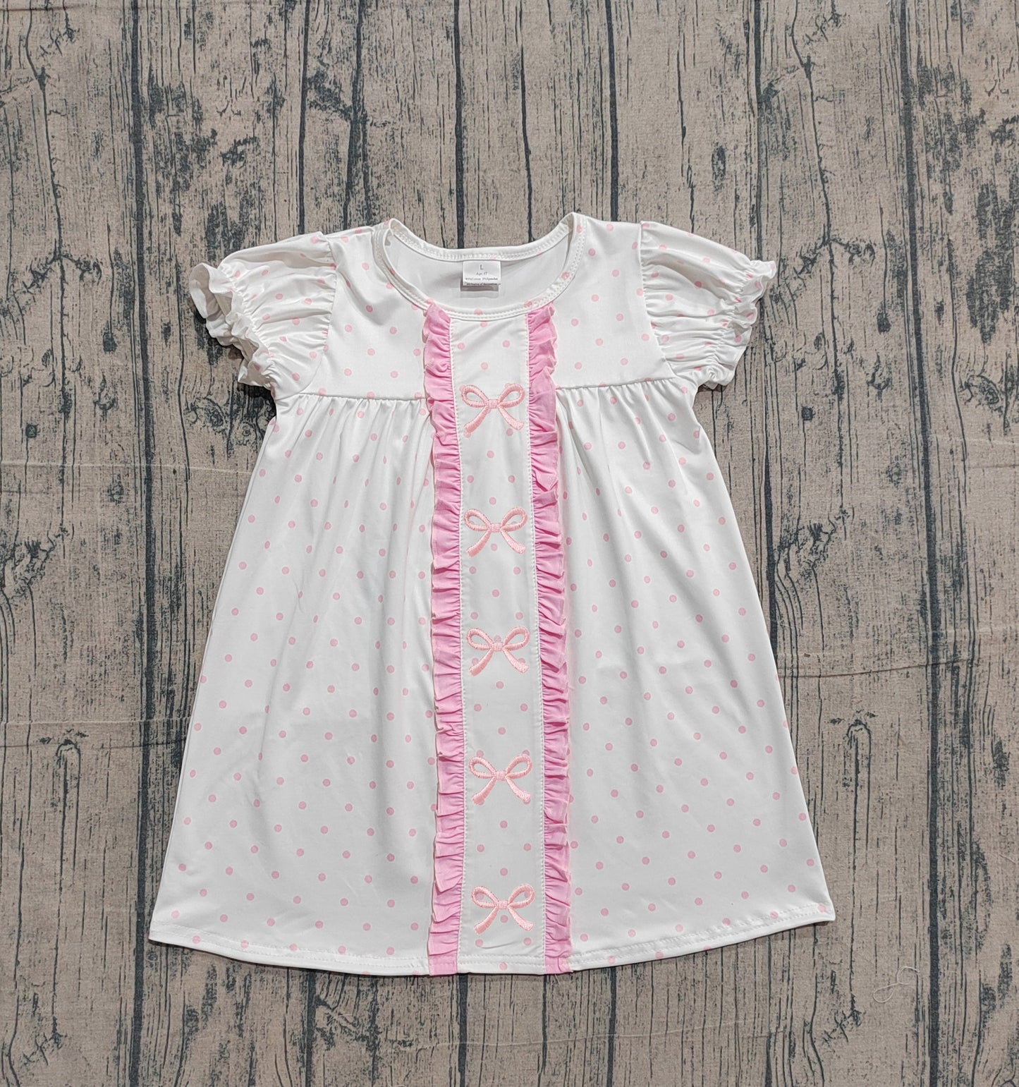 GSD3312 pre-order toddler girl clothes embroidery bows girl summer dress-26.1.19