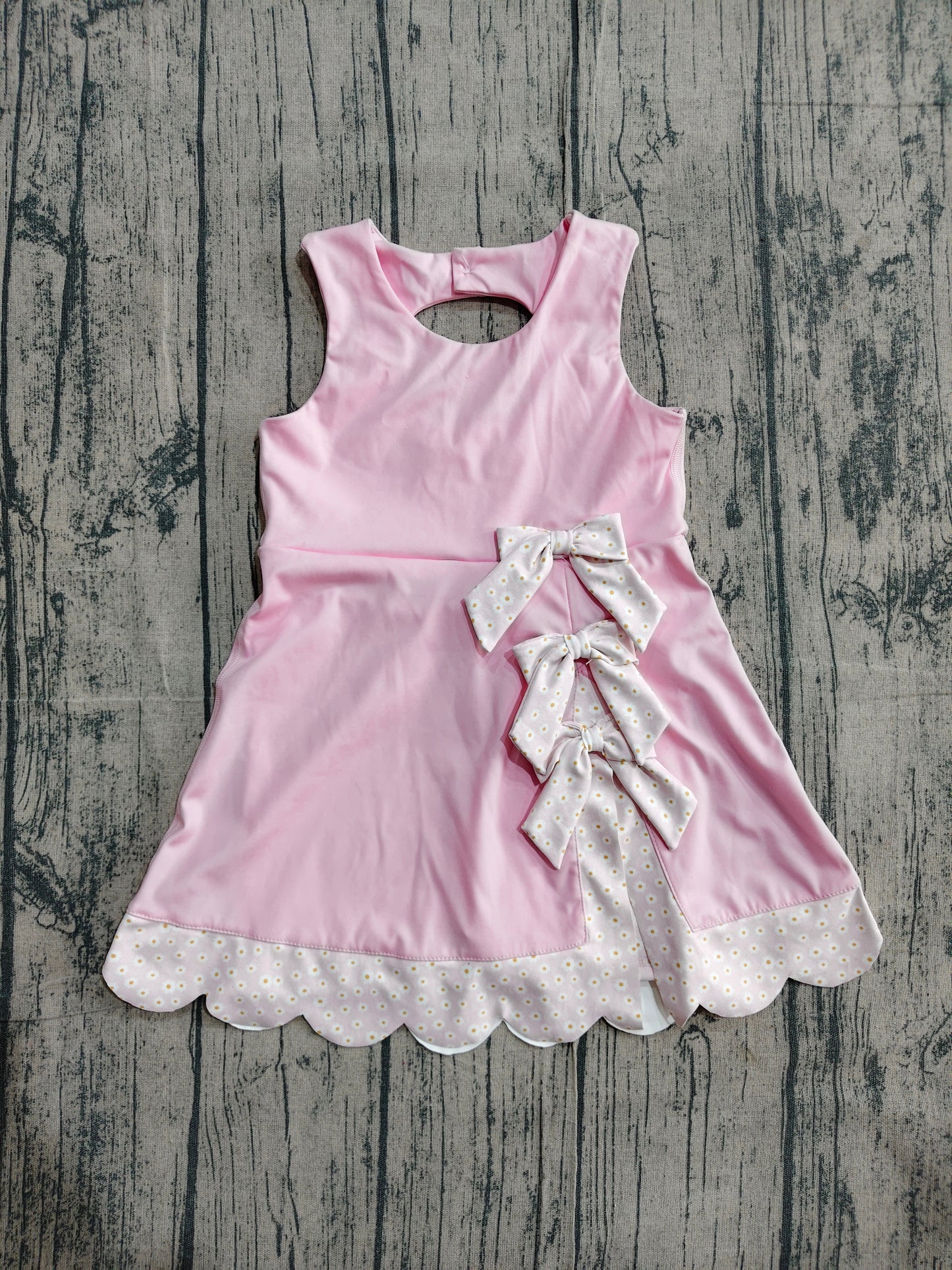 GSD3315 pre-order toddler girl clothes bows print girl yoga summer dress-26.1.7