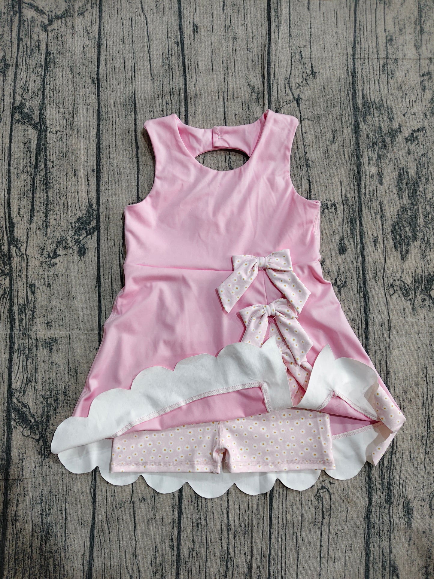 GSD3315 pre-order toddler girl clothes bows print girl yoga summer dress-26.1.7