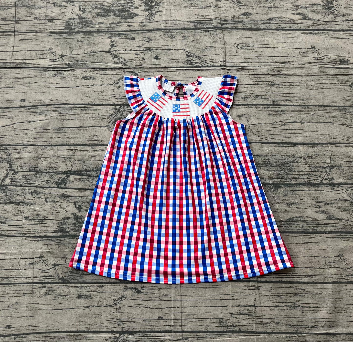 GSD3506 pre-order toddler girl clothes flag girl summer dress-26.1.2
