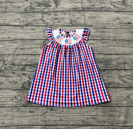 GSD3506 pre-order toddler girl clothes flag girl summer dress-26.1.2