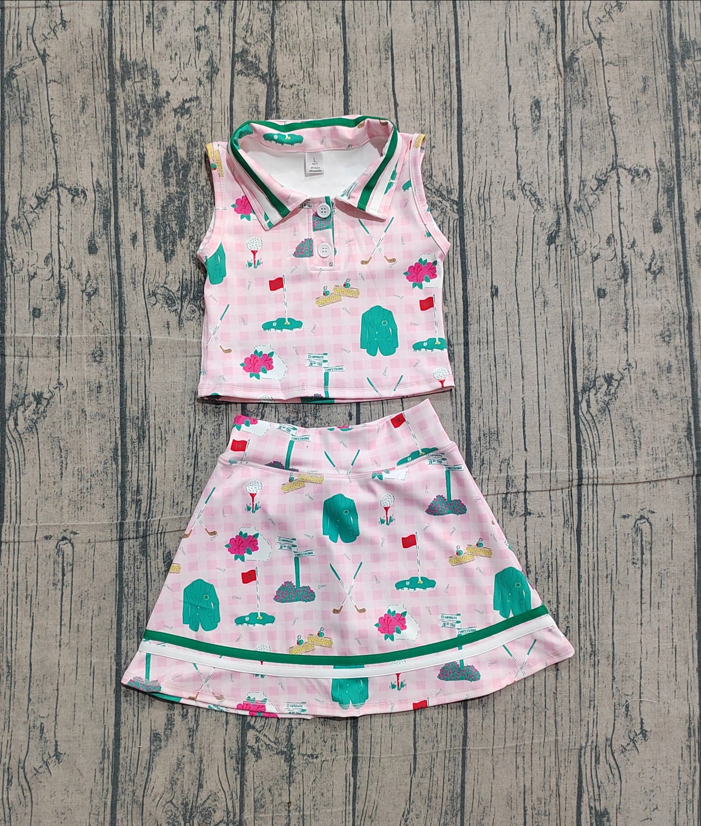 Pre-order no moq GSD3520 pre-order baby girl clothes yoga sleeveless summer skirt sets-26.1.14