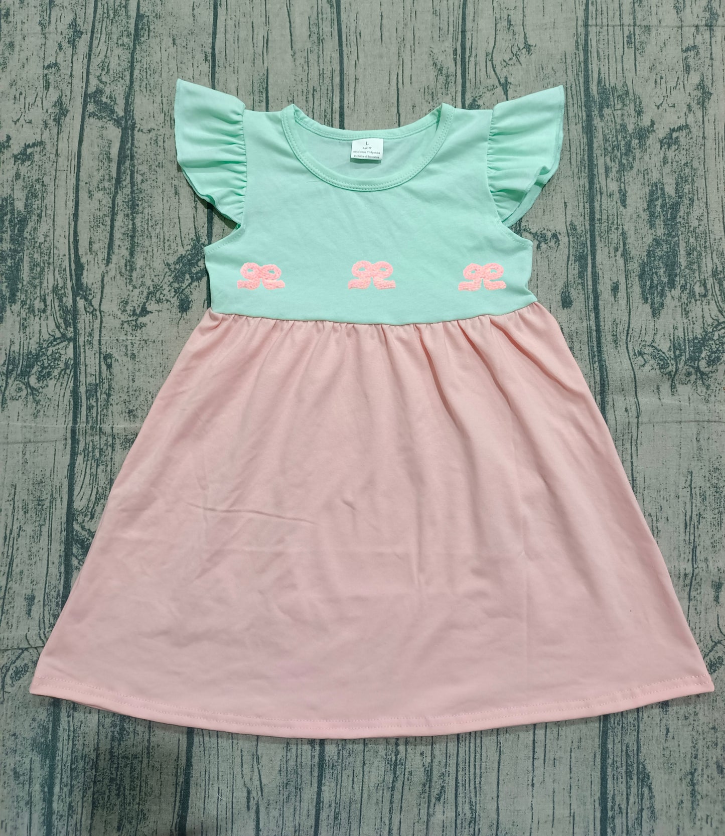 Pre-order no moq GSD3530 pre-order baby girl clothes embroidery bow flying sleeve summer dress-26.1.20