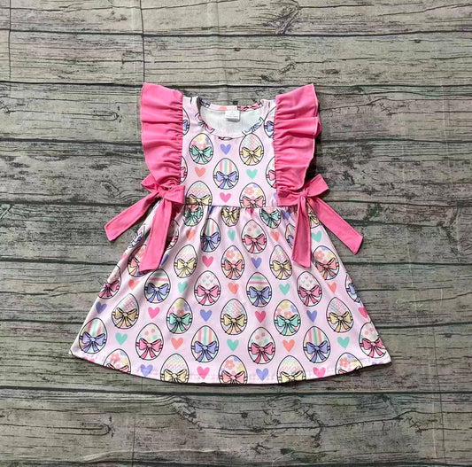 Pre-order no moq GSD3537 pre-order baby girl clothes easter bow sleeveless summer dress-26.1.25