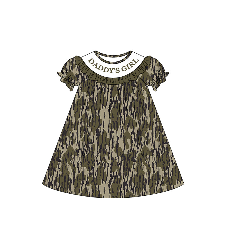 Pre-order no moq GSD3540 pre-order baby girl clothes DADDY camouflage short sleeve summer dress-26.1.1