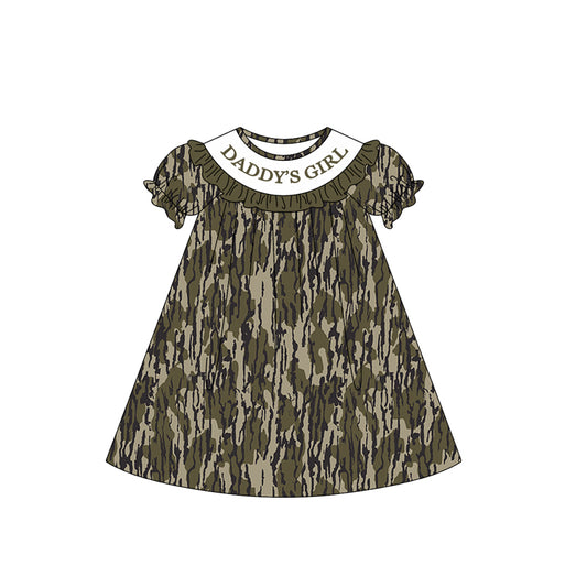 Pre-order no moq GSD3540 pre-order baby girl clothes DADDY camouflage short sleeve summer dress-26.1.1