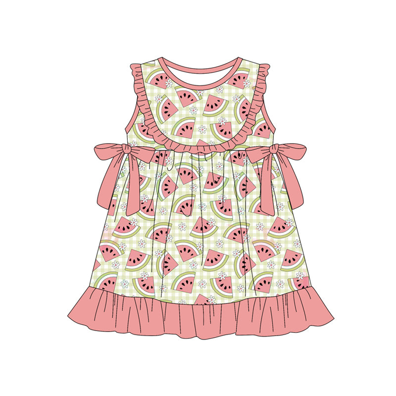 Pre-order no moq GSD3547 pre-order baby girl clothes watermelon floral sleeveless summer dress-26.1.2