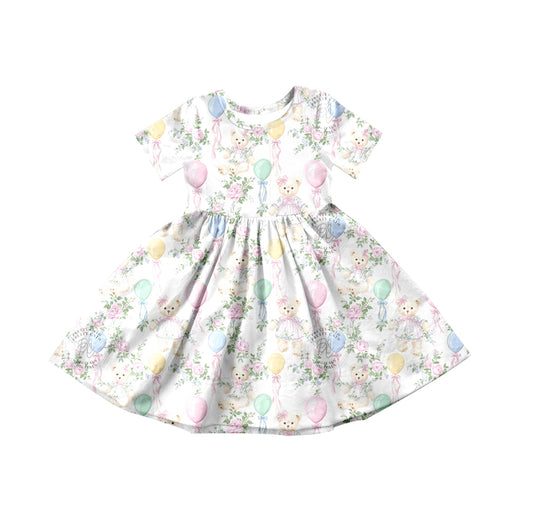 Pre-order no moq GSD3568 pre-order baby girl clothes bear balloon short sleeve summer dress-26.1.8