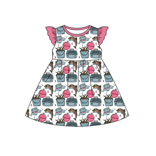 Pre-order no moq GSD3580 pre-order baby girl clothes fishing flying sleeve summer dress-26.1.8