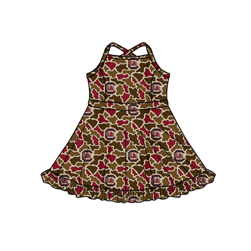 Pre-order no moq GSD3591 pre-order baby girl clothes summer yoga team camouflage sleeveless dress-26.1.9