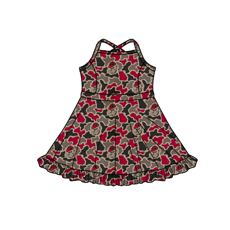 Pre-order no moq GSD3593 pre-order baby girl clothes summer yoga team camouflage sleeveless dress-26.1.9