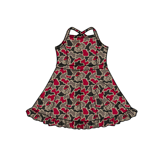 Pre-order no moq GSD3593 pre-order baby girl clothes summer yoga team camouflage sleeveless dress-26.1.9