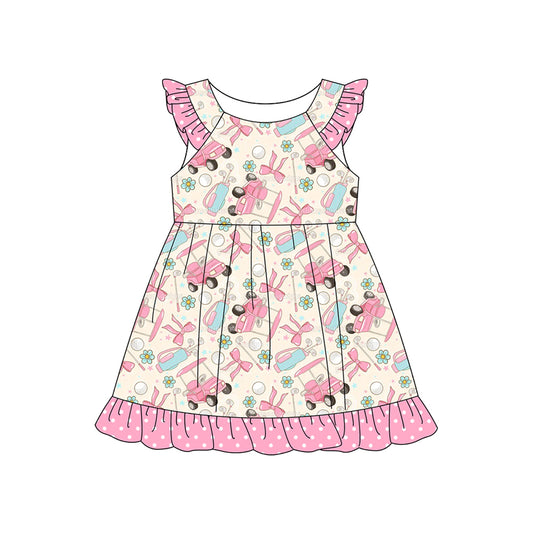 Pre-order no moq GSD3598 pre-order baby girl clothes bow flying sleeve summer dress-26.1.9