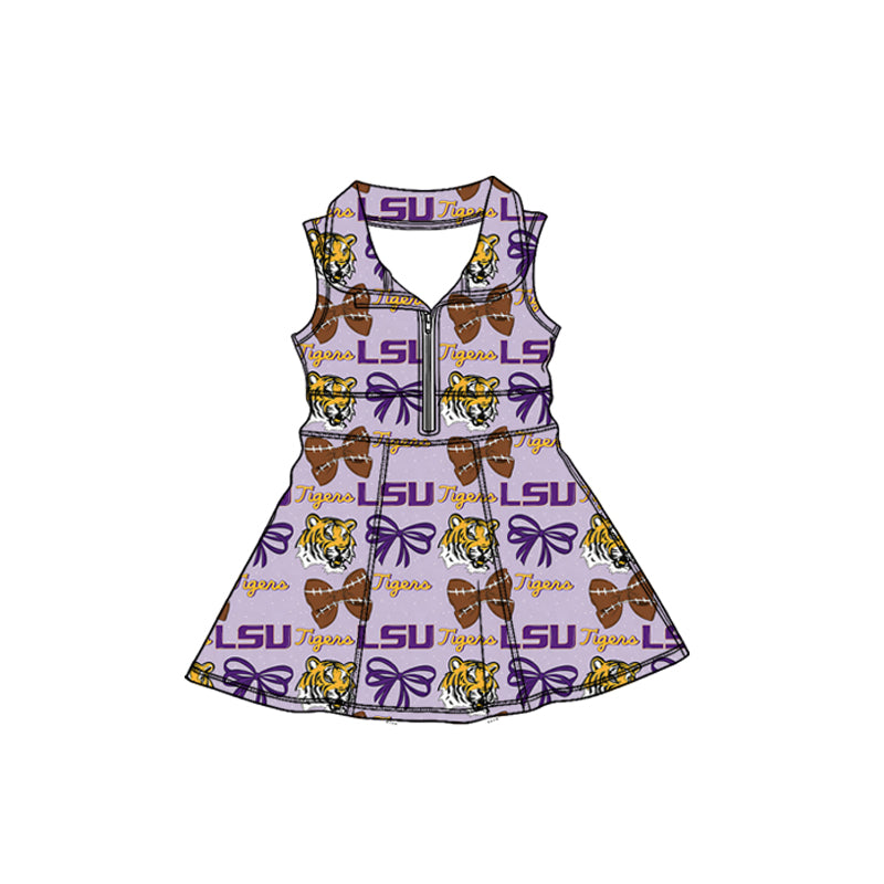 Pre-order no moq GSD3604 pre-order baby girl clothes summer yoga team sleeveless dress-26.1.10
