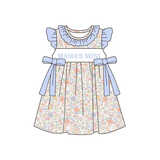 Pre-order no moq GSD3648 pre-order baby girl clothes MAMA flying sleeve summer dress-26.1.13