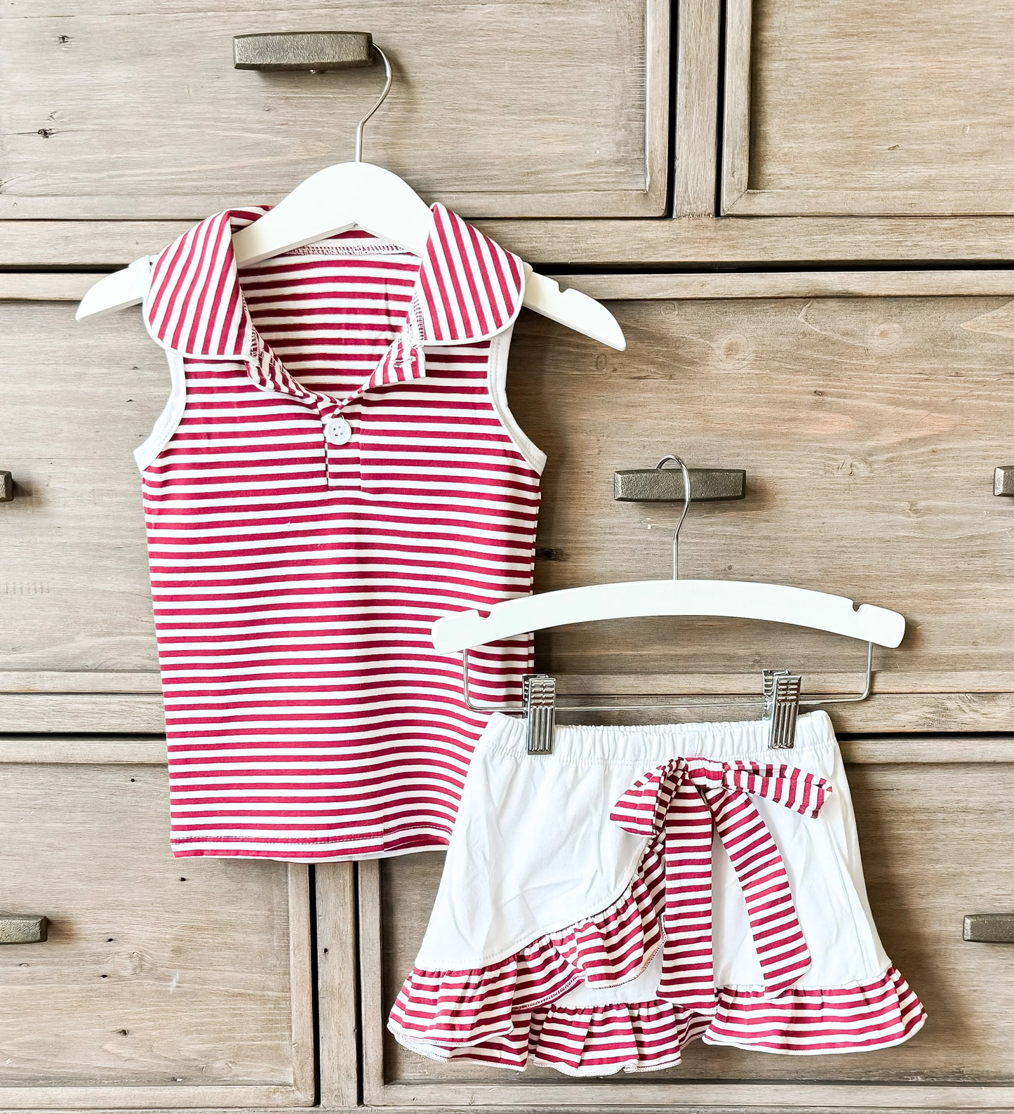 Pre-order no moq GSD3660 pre-order baby girl clothes summer yoga red sleeveless skirt sets-26.1.15