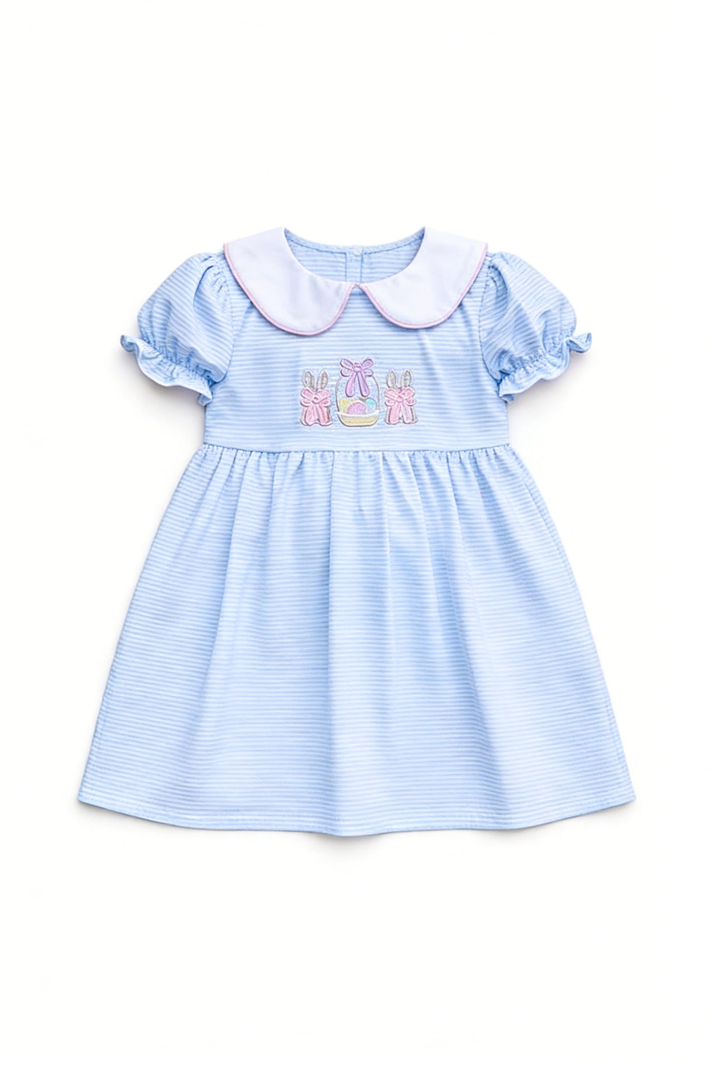 Pre-order no moq GSD3680 pre-order baby girl clothes easter short sleeve summer dress-26.1.17