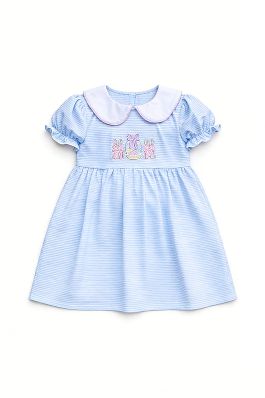 Pre-order no moq GSD3680 pre-order baby girl clothes easter short sleeve summer dress-26.1.17