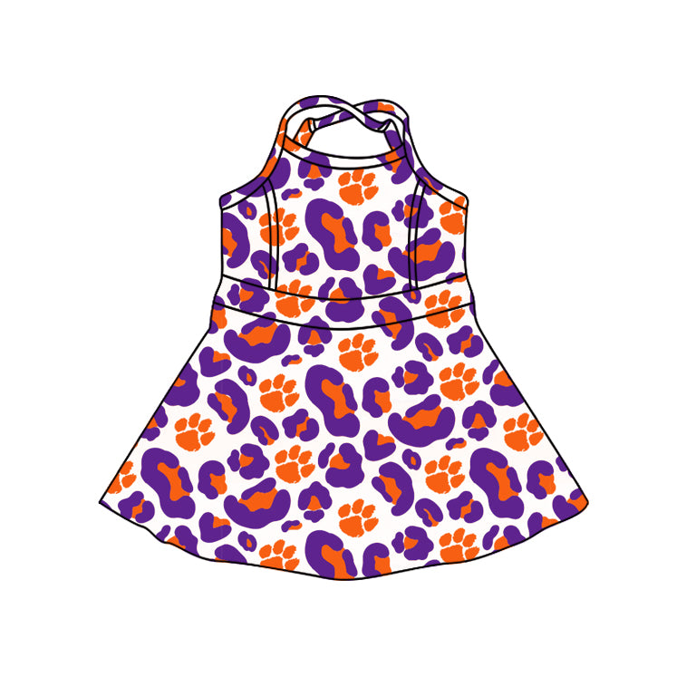 Pre-order no moq GSD3687 pre-order baby girl clothes summer yoga team sleeveless dress-26.1.20