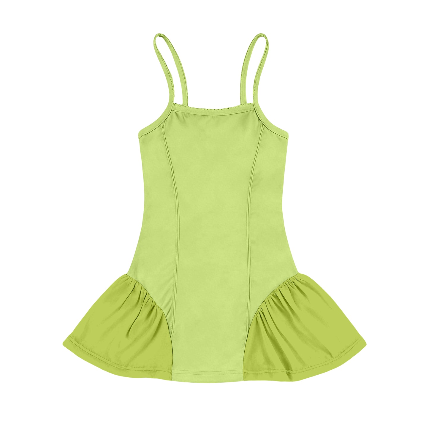 Pre-order no moq GSD3692 pre-order baby girl clothes summer yoga green suspender dress-26.1.20