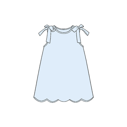 Pre-order no moq GSD3705 pre-order baby girl clothes blue suspender summer dress-26.1.21