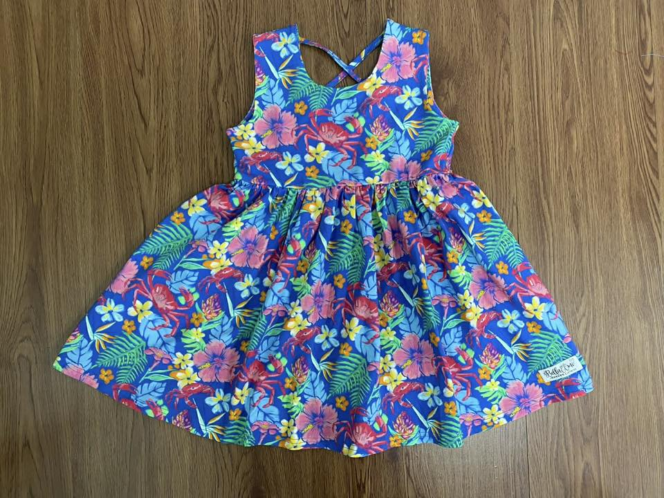 Pre-order no moq GSD3714 pre-order baby girl clothes sleeveless summer dress-26.1.23