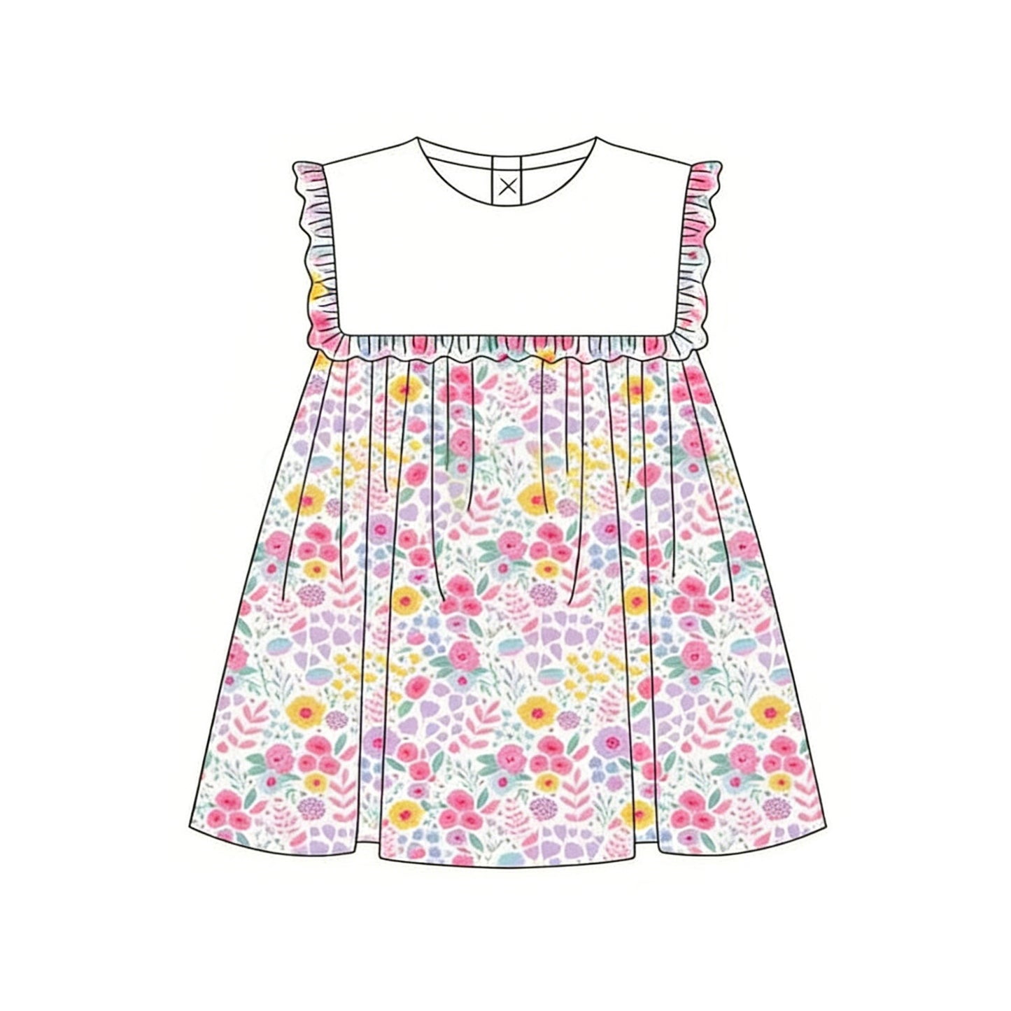 Pre-order no moq GSD3716 pre-order baby girl clothes sleeveless summer dress-26.1.23