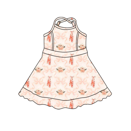 Pre-order no moq GSD3720 pre-order baby girl clothes summer yoga ballet shoes sleeveless dress-26.1.24